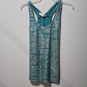 Topia Teal and Silver Shimmer Top